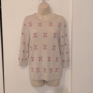 J. Crew lightweight merino wool 3/4 sleeve sweater